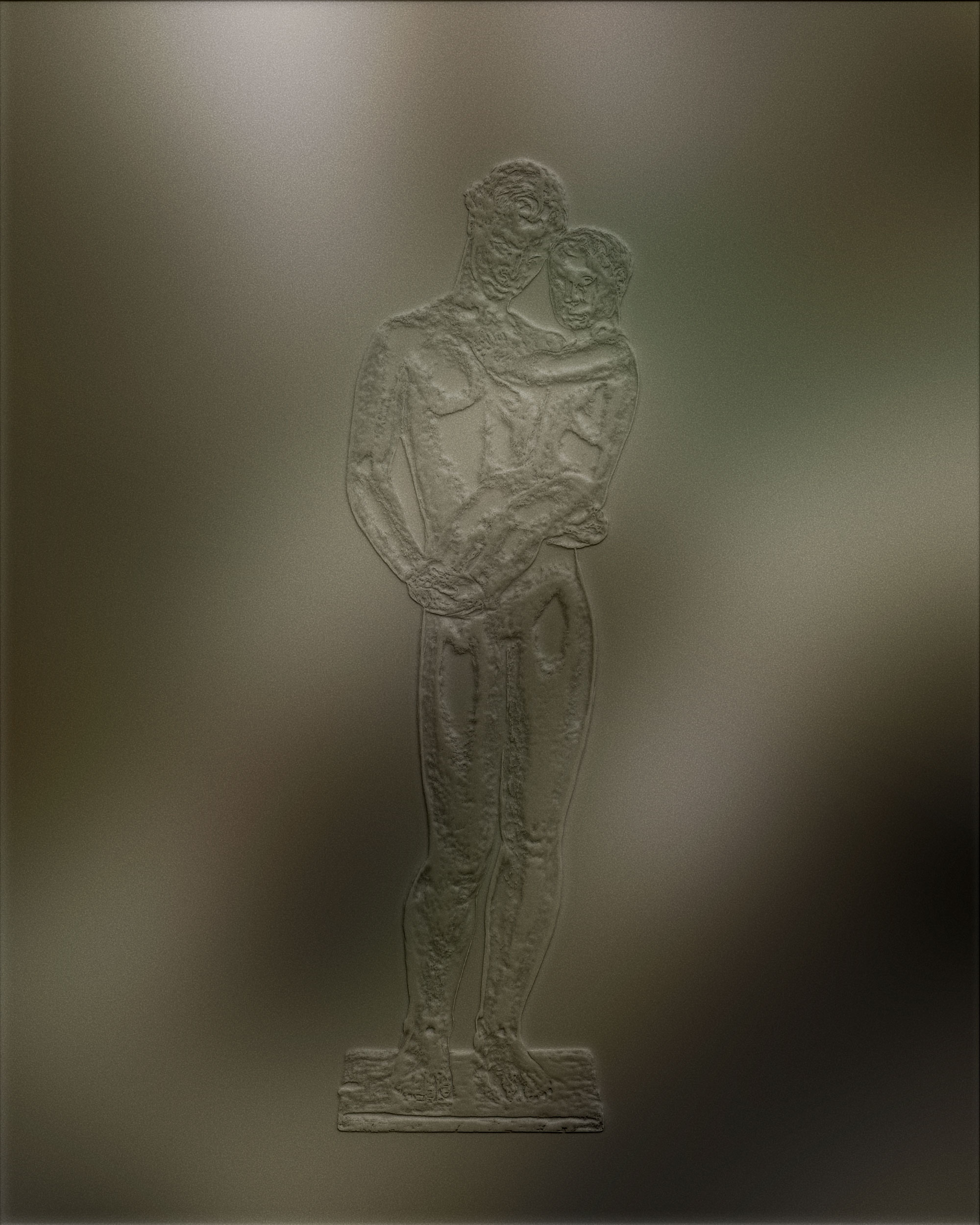 Bronzefigur Mutter mit Kind (Jugend)